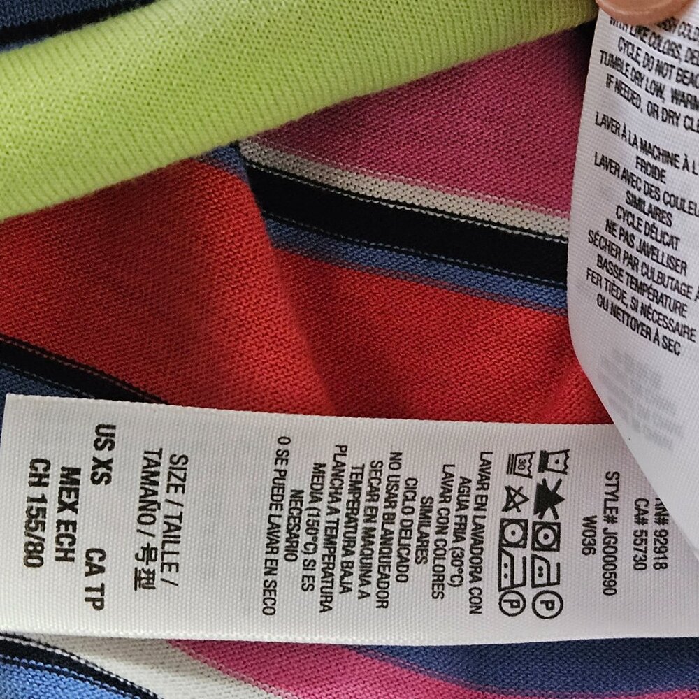 Juicy Couture Summer Dress Racer Back Multicolor Striped Sleeveless Size XS - Picture 4 of 7